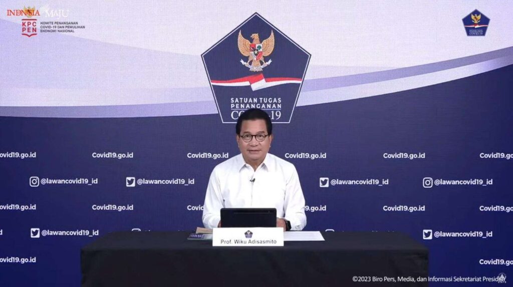 Keterangan pers Juru Bicara Pemerintah untuk Penanganan Covid-19 Wiku Adisasmito terkait masa endemi di Indonesia, pada Kamis (22/6/2023). (Foto: layar tangkap YouTube Sekretariat Presiden)