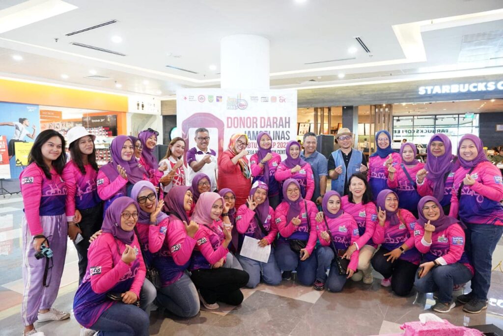 Jefridin saat menghadiri rangkaian Acara Jamselinas ke-12, yaitu Aksi Donor Darah di Mega Mall Batam Centre, Sabtu (23/9/2023).