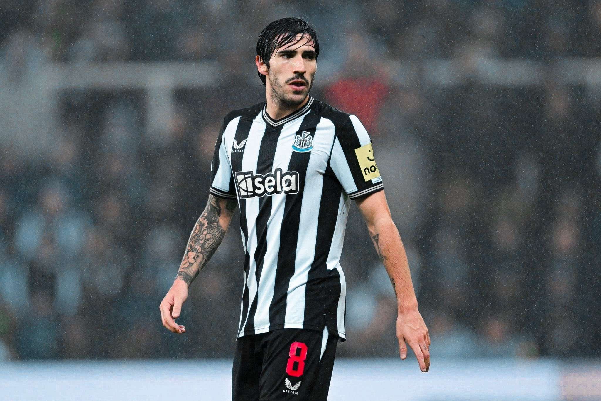 Gelandang Newcastle United, Sandro Tonali saat bermain menghadapi Borussia Dortmund di Liga Champions pada Kamis (26/10/2023) dini hari WIB. (Foto: UEFA/ist)