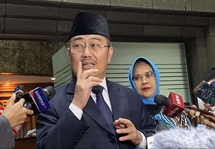 Ketua MKMK (Majelis Kehormatan Mahkamah Konstitusi) Jimly Asshiddiqie seusai menggelar persidangan etik di Gedung MK, Jakarta, Selasa (31/10/2023) (Foto: Istimewa)