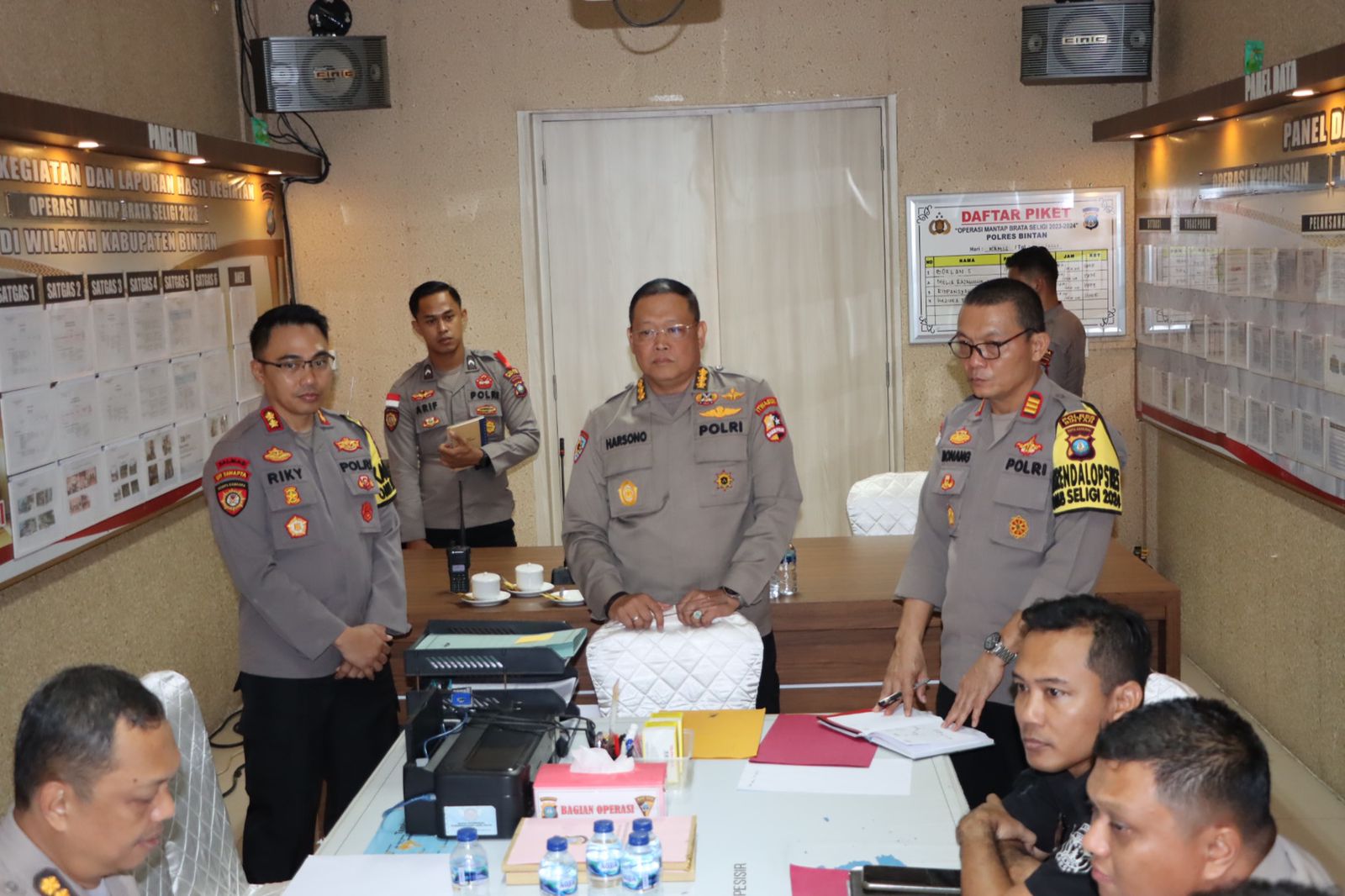 Tim Pengawasan Operasi (Wasops) Mantap Brata Seligi 2023 - 2024 Itwasum Mabes Polri Lakukan Pengawasan di Polres Bintan