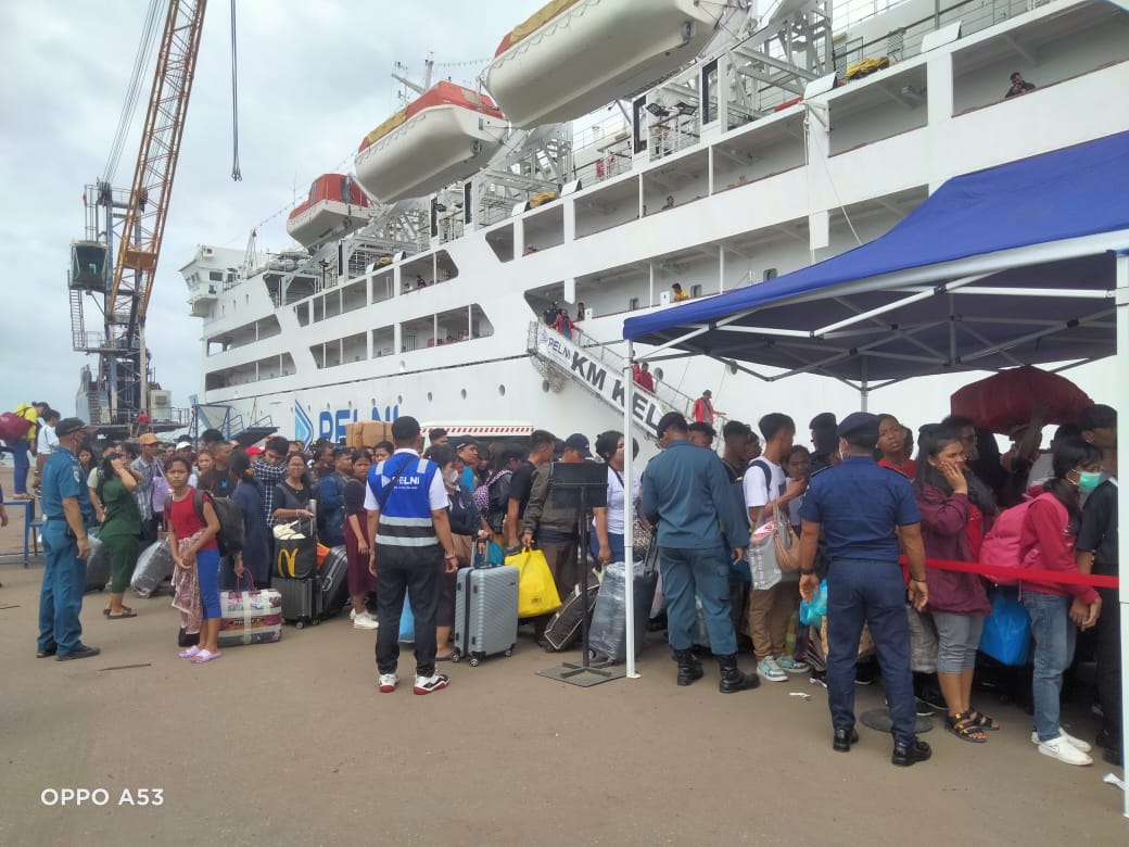 PT Pelayaran Nasional (Pelni) memberangkatkan total 3.753 penumpang dalam puncak arus mudik Nataru 2023, Jumat (22/12/2023) untuk rute Batam – Medan