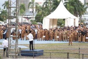 Apel Gabungan Tahun Baru 2024, Rudi Dorong OPD Penghasil Maksimalkan Pendapatan