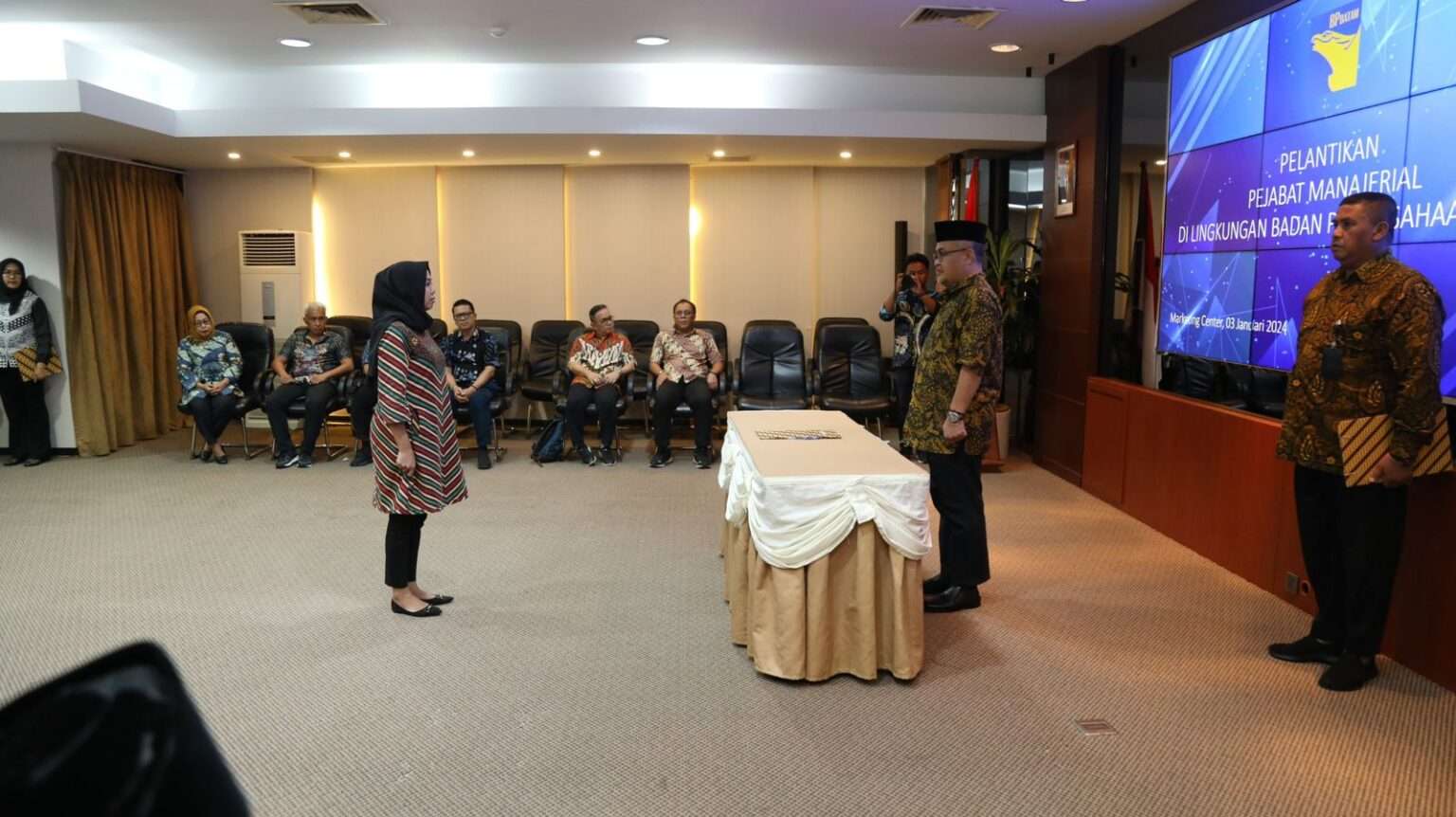 Badan Pengusahaan Batam (BP Batam) kembali menggelar pelantikan pejabat managerial di lingkungan BP Batam, pada Rabu (3/1/2023) sore di Marketing Center BP Batam