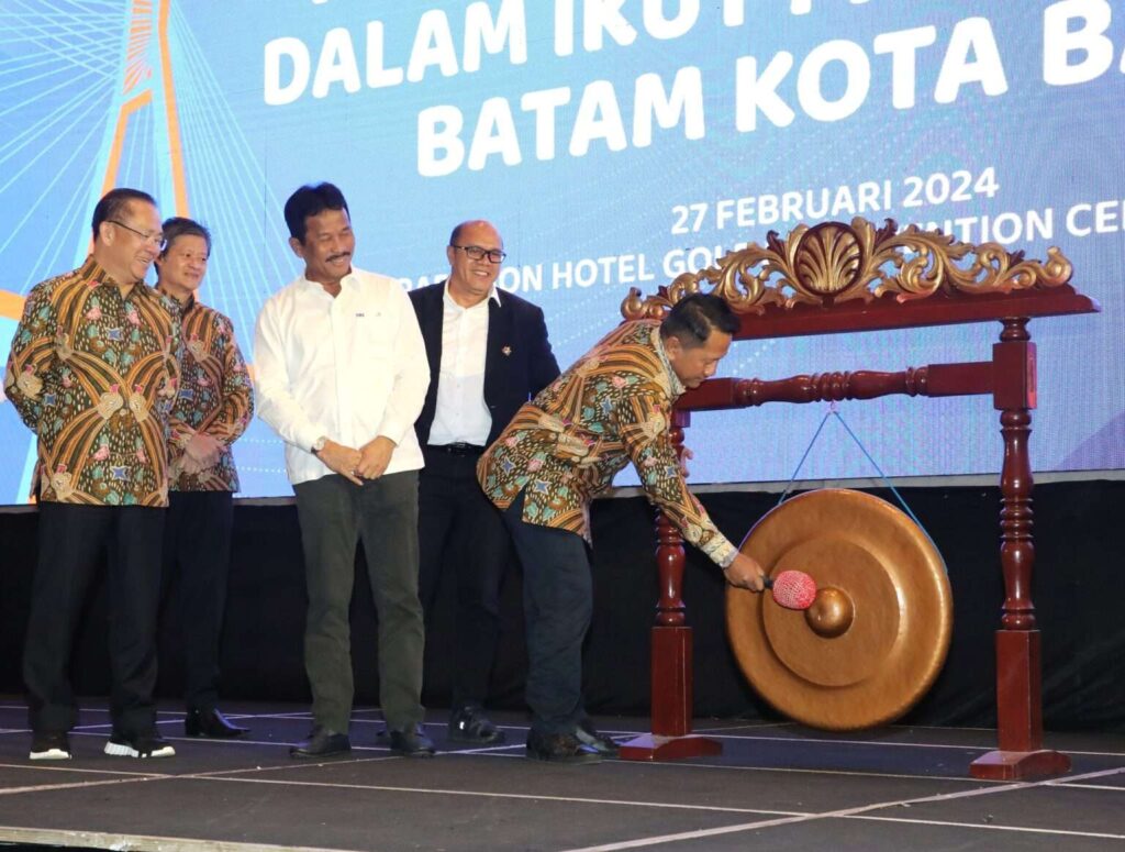 Muhammad Rudi saat menghadiri Musyawarah Daerah (Musda) REI Kota Batam ke-VIII di Radisson Hotel, Selasa (27/2/2024).
