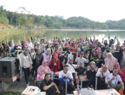 Peringati Hari Kartini, BP Batam Gelar Senam Pound Fit di Taman Kolam Sekupang