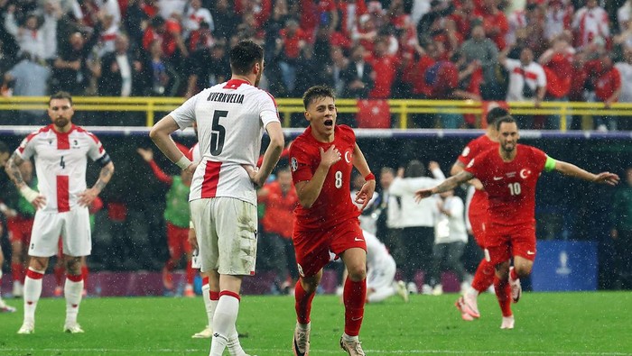 Turki menang 3-1 atas Georgia di laga pembuka Grup F Euro 2024 (REUTERS/Wolfgang Rattay)