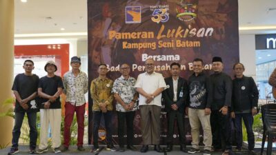 Semarak Hari Bakti, BP Batam Bersama Komunitas Kampung Seni Batam Gelar Pameran Lukisan