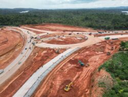 Pembangunan Bundaran Punggur Capai Progres 87%