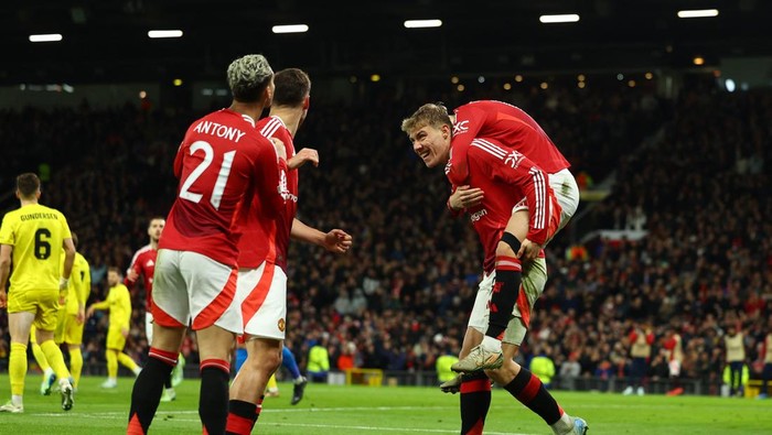 Manchester United bekuk Bodo/Glimt 3-2 lewat sepasang gol Rasmus Hojlund (REUTERS/Molly Darlington