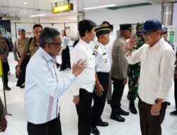 Sekda Jefridin Jemput Kedatangan Menteri Perlindungan Pekerja Mingran Indonesia Abdul Kadir Karding di Hang Nadim