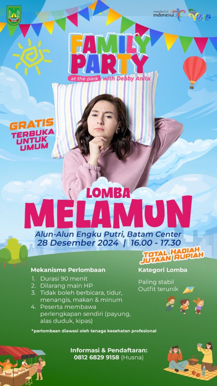 Disbudpar Batam menggelar lomba melamun, pendaftaran gratis, hadiah jutaan rupiah. Foto: Istimewa