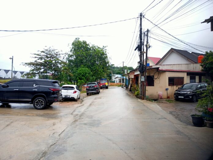 TKP lokasi penusukan Hakim PA Batam oleh OTK di kawasan Sekupang.