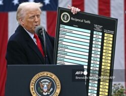 Trump Umumkan Tarif Baru AS Terhadap Sejumlah Negara, Indonesia Kena 32%
