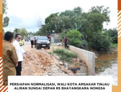 Persiapan Normalisasi, Wali Kota Amsakar Tinjau Aliran Sungai RS Bhayangkara Nongsa