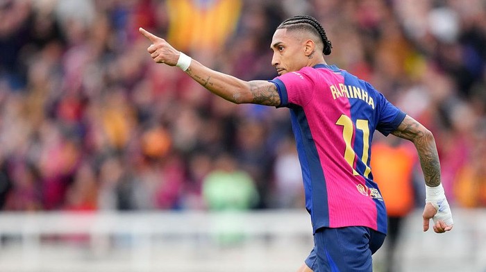 Raphinha jadi penentu kemenangan Barcelona atas Celta Vigo. Foto: NurPhoto via Getty Images/NurPhoto