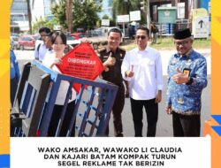 Wako Amsakar, Wawako Li Claudia dan Kajari Batam Kompak Turun Segel Reklame Tak Berizin