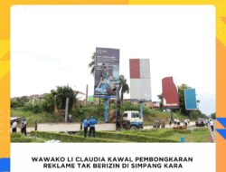 Wawako Li Claudia Kawal Pembongkaran Reklame Tak Berizin di Simpang Kara