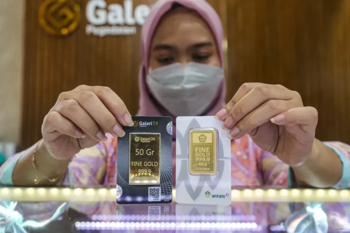 Harga emas Antam hari ini.