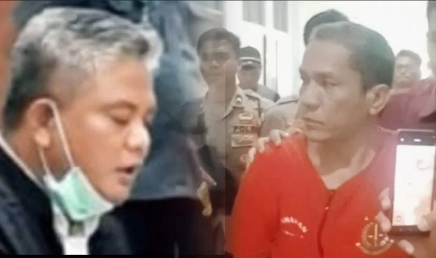 Praktisi Hukum, Nasib Siahaan (kanan), Wartawan Kepri Online, Gordon Hassler Silalahi (kiri) Poto : Kolose