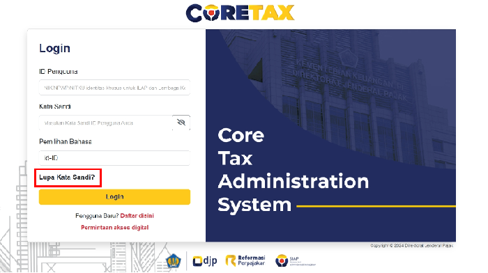 Coretax/Foto: Dok. DJP Kemenkeu
