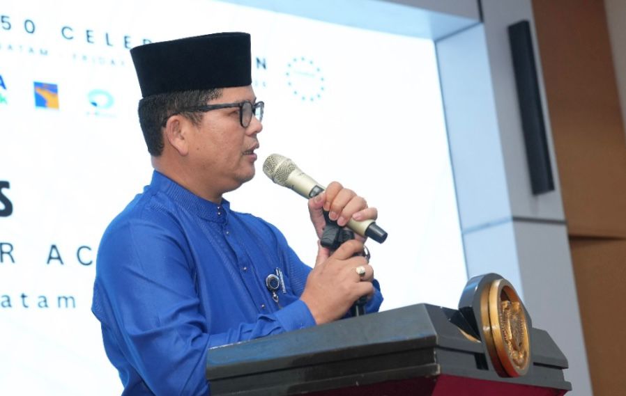 Kepala Diskominfo Batam, Rudi Panjaitan, saat menghadiri Freedom250 Tech Talk di Auditorium Politeknik Negeri Batam, Jumat (6/2/2026). Dok PEMKO BATAM