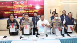 Konferesi pers tindak pidana penjualan titik SPPG di Batam. Foto: AlurNews.com