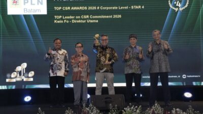PLN Batam Raih TOP CSR Awards 2026, Kwin Fo Sabet Penghargaan Pemimpin Berkomitmen CSR