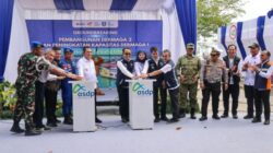 Peletakan batu pertama Dermaga II Pelabuhan Penyeberangan Tanjunguban, Kamis (18/6/2026). Foto: Diskominfo Kepri
